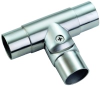 VA T-Verbinder mit flexiblem Abgang für Rohr 42,4x2,0mm, AISI 304, geschliffen VA T-Verbinder mit flexiblem Abgang für Rohr 42,4x2,0mm, AISI 304, geschliffen