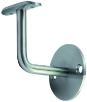 Edelstahlhandlaufträger, Anschlussplatte 70x4mm mit Anschlussplatte für Rohr 42,4mm Edelstahlhandlaufträger, Anschlussplatte 70x4mm mit Anschlussplatte für Rohr 42,4mm