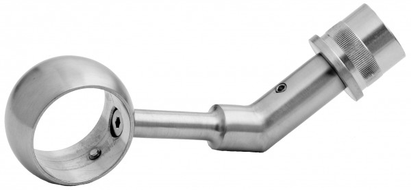VA Rohrstütze abgewinkelt mit Ring für Rohr 42,4mm LP 82