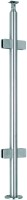 VA-Boden-Geländerpfosten 42,4x2mm inkl. 4 Glasklemmhaltern u. Rosette, L=970mm VA-Boden-Geländerpfosten 42,4x2mm inkl. 4 Glasklemmhaltern u. Rosette, L=970mm