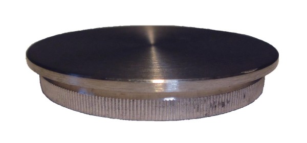 VA Rändelkappe flach 33,7x2,0mm Wst. 1.4301
