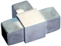VA T-Stück für Vierkantrohr 40x40x2mm VA T-Stück für Vierkantrohr 40x40x2mm