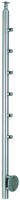 VA-Wand-Geländerpfosten, inkl. 6 Traversenhaltern, Wandanker und Handlaufstütze, L=1200mm VA-Wand-Geländerpfosten, inkl. 6 Traversenhaltern, Wandanker und Handlaufstütze, L=1200mm