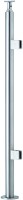 VA-Boden-Geländerpfosten 42,4x2mm inkl. 2 Glasklemmhaltern u. Rosette, L=970mm VA-Boden-Geländerpfosten 42,4x2mm inkl. 2 Glasklemmhaltern u. Rosette, L=970mm