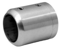 V4A Verbinder für senkr./waag. Montage für geraden Anschluß, Bohrung: 33,7mm V4A Verbinder für senkr./waag. Montage für geraden Anschluß, Bohrung: 33,7mm