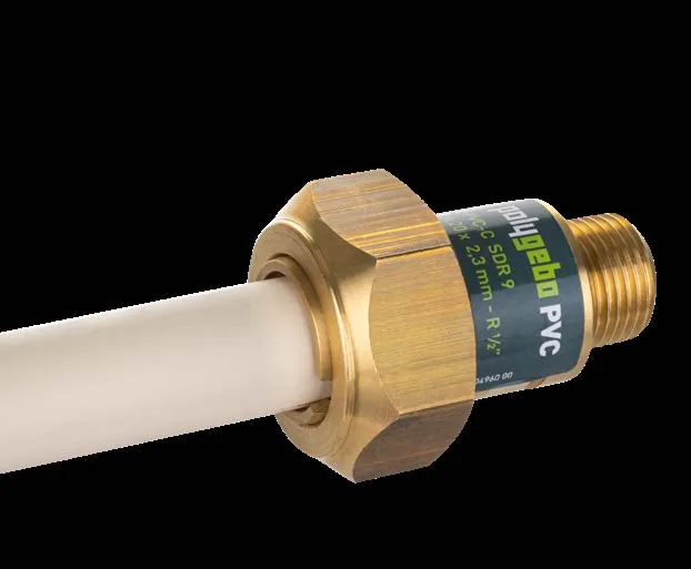 Klemmverbinder für Kunststoffrohr (PVC) mit Außengewinde