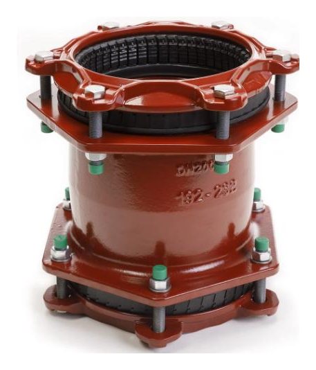 Rote MULTI/JOINT-3000-Plus-Weitbereichskupplung aus beschichtetem Sphäroguss