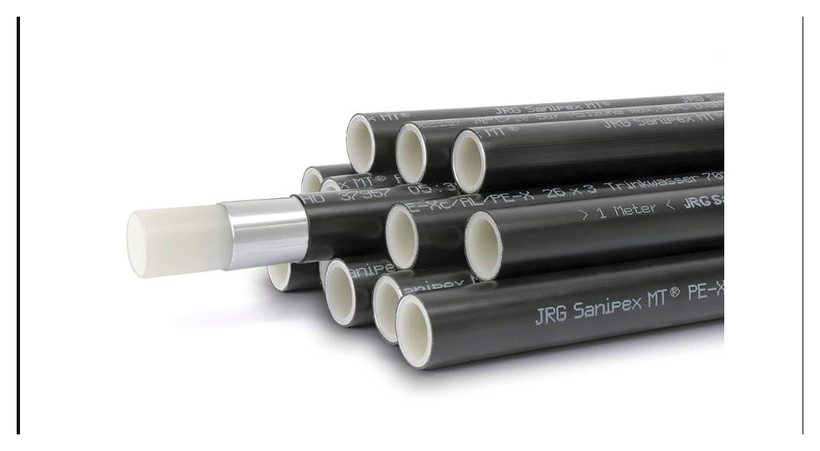 JRG Sanipex MT Mehrschichtverbundrohre mit Beschriftung