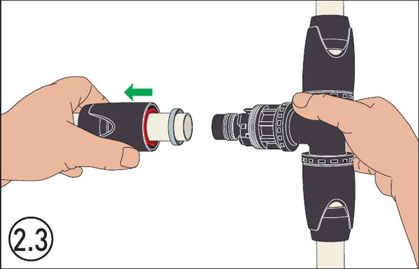 Installation step Detaching and reusing – what GF says is possible – pictogram from the GF installation instructions