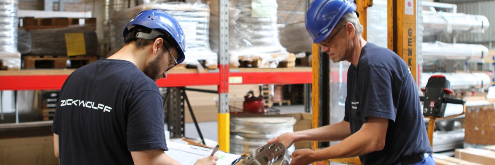 Certificate and goods inspection in the Zickwolff warehouse: marking on the part and paperwork belong together