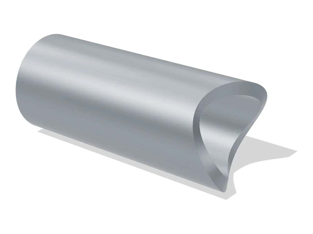 Tube fileté EN 10255, 21,3 × 2,6 mm – vue 3D