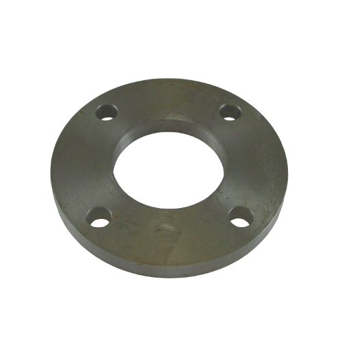 Steel plate flange type 01 with four bolt holes, view of the sealing face