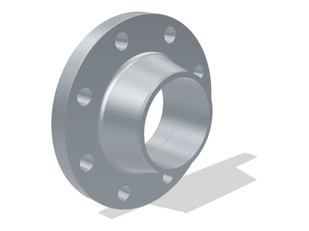 Weld neck flange (WN), NPS 4 Class 150 – 3D view